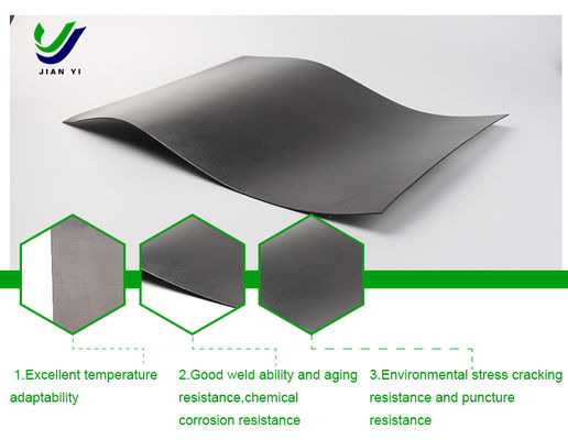 HDPE гладкая геомембрана с отличной химической устойчивостью для противопроникновения на свалки и сельскохозяйственное разведение