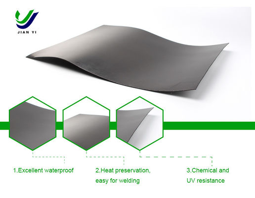 Устойчивая к кислотам и щелочам, устойчивая к рву HDPE гладкая геомембрана для инженерного проекта по борьбе с утечкой
