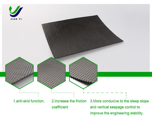 Противоскользящая геомембрана из HDPE с текстурой шириной 6-8 м для крутых склонов