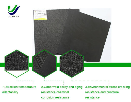 Колонна с точечной грубой геомембраной из HDPE с текстурой шириной 6-8 м