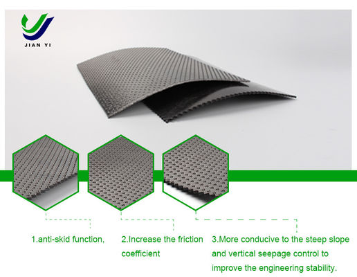 Противоскользящая и эрозионная геомембрана с текстурой из HDPE с колонной точечной структурой