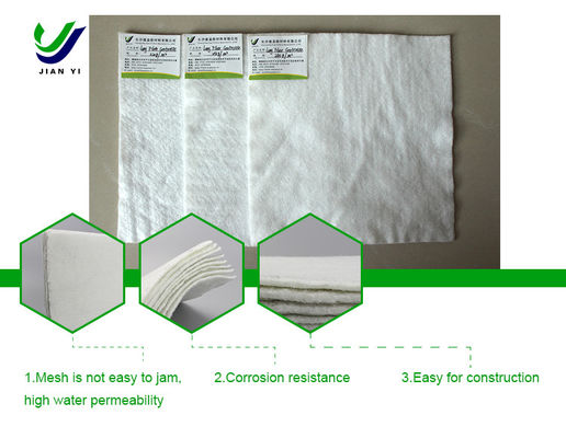 Геотекстиль из основных волокон стандарта ASTM с высокой проницаемостью воды и отличной пробойностью для экологических проектов