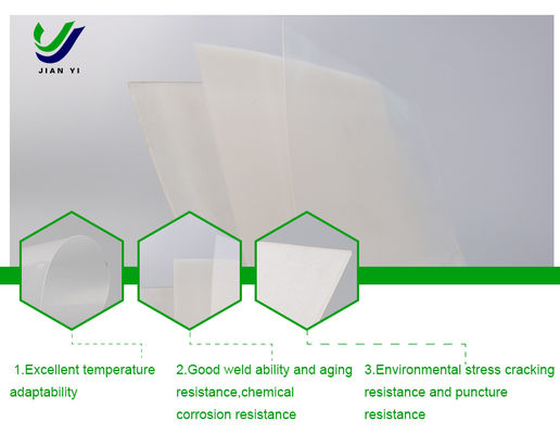 Геомембрана из белого цвета HDPE отражает солнечный свет для теплоизоляции в фотоэлектростанциях и бассейнах под открытым небом